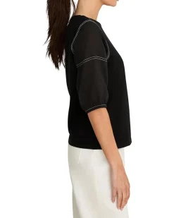 NIC+ZOE Linen Sleeve Cotton Tee Women's