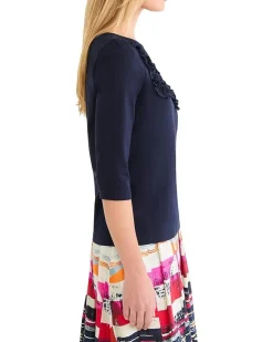 NIC+ZOE Mesh Applique Top Women's