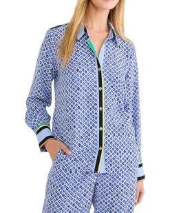 NIC+ZOE Mosaic Trimmed Shirt Women's