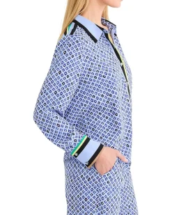 NIC+ZOE Mosaic Trimmed Shirt Women's