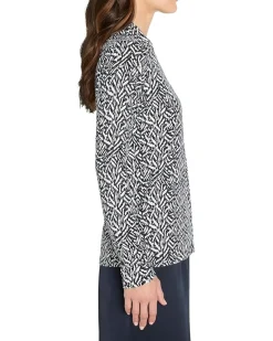 NIC+ZOE Petite Geo Toss Knit Top Women's