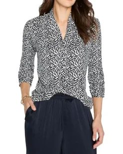 NIC+ZOE Petite Geo Toss Knit Top Women's