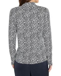 NIC+ZOE Petite Geo Toss Knit Top Women's