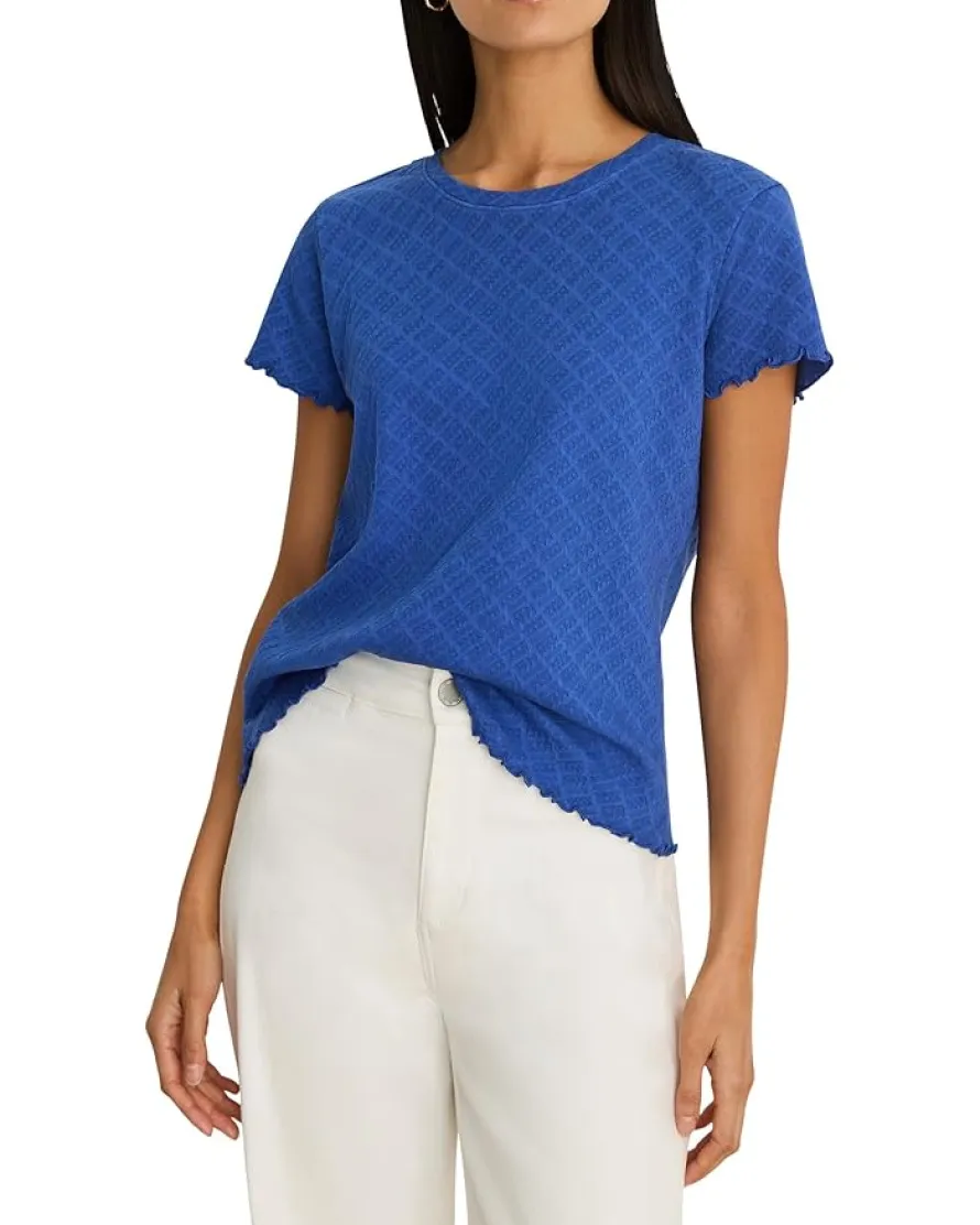 NIC+ZOE Petite Lace Knit T-Shirt Women's