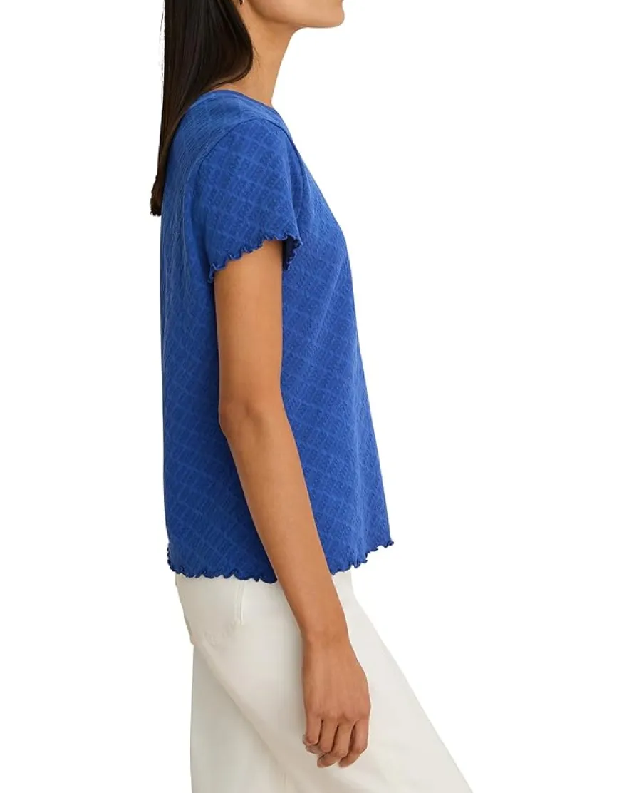 NIC+ZOE Petite Lace Knit T-Shirt Women's