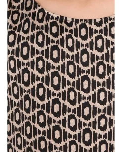 NIC+ZOE Petite Lacy Diamonds Day Gloss Woven Tee Women's