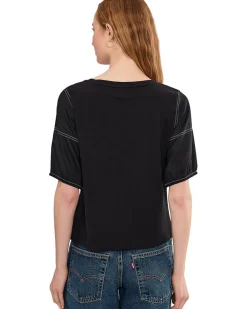 NIC+ZOE Petite Linen Sleeve Cotton Tee Women's