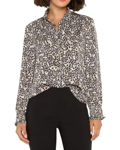 NIC+ZOE Petite Little Leopard Top Women's