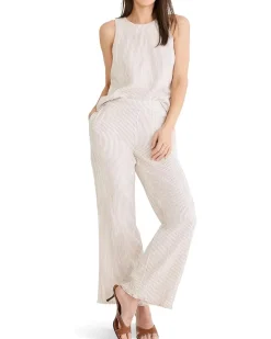 NIC+ZOE Petite Pinstripe Gauze Pop On Tank Women's