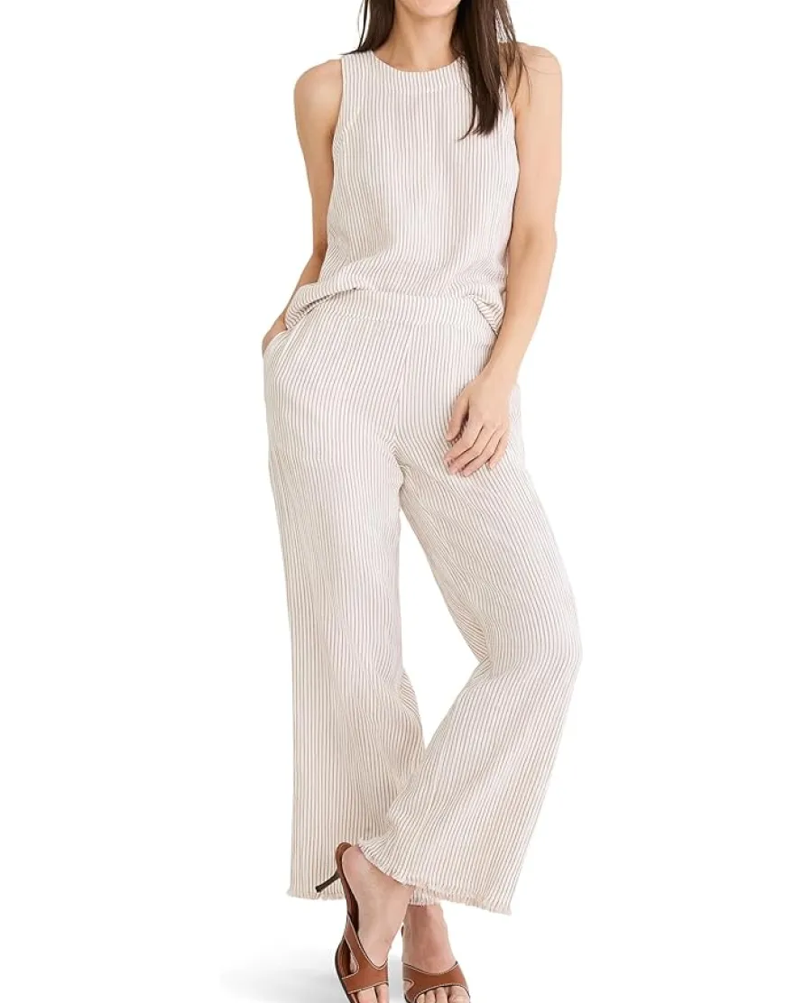 NIC+ZOE Petite Pinstripe Gauze Pop On Tank Women's