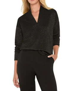 NIC+ZOE Petite Sparkle Stripe Everyday Top Women's