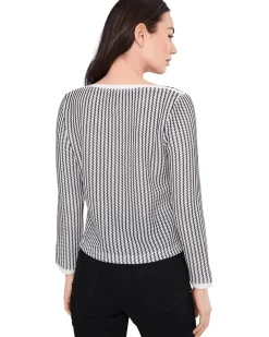 NIC+ZOE Petite Zigzag Knit Top Women's