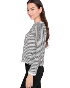 NIC+ZOE Petite Zigzag Knit Top Women's