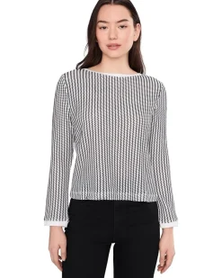NIC+ZOE Petite Zigzag Knit Top Women's