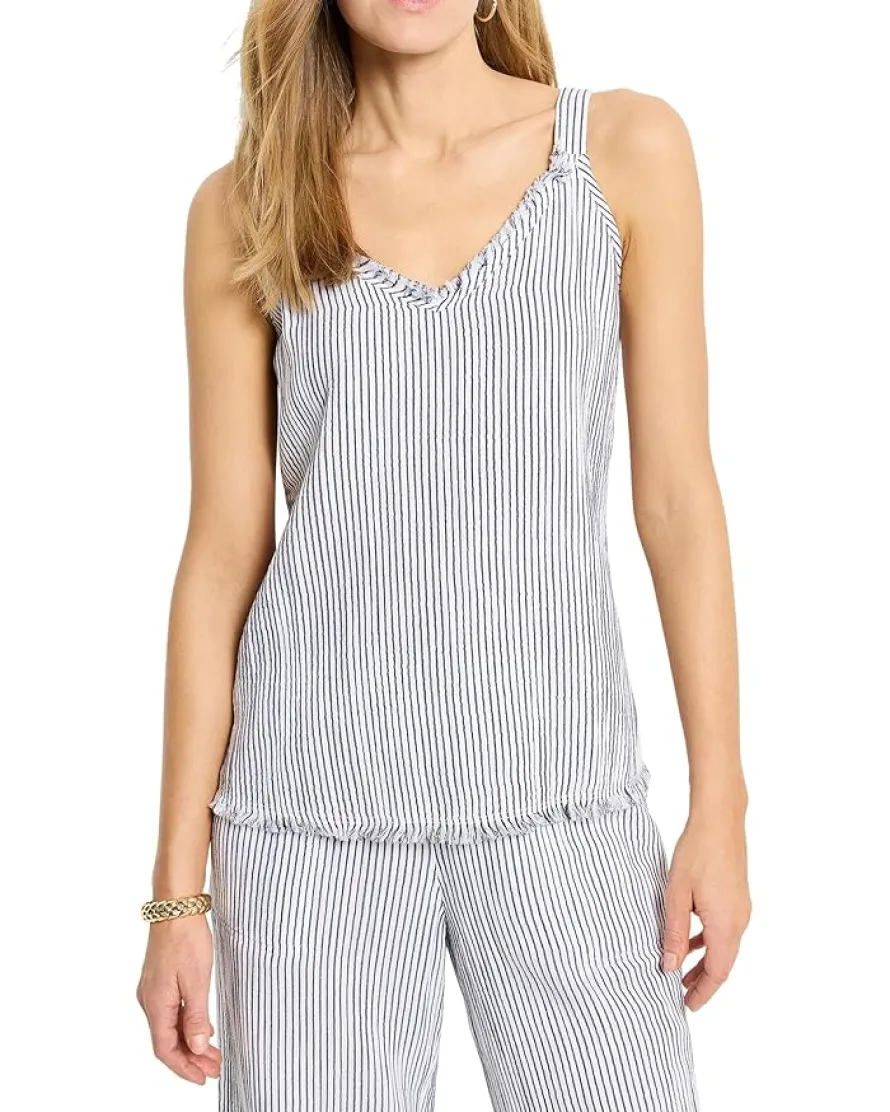 NIC+ZOE Pin Stripe Gauze Tank Women's
