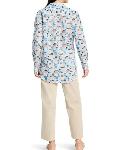 NIC+ZOE Portofino Cotton Boyfriend Shirt Women's