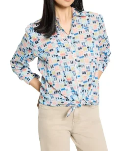 NIC+ZOE Portofino Cotton Boyfriend Shirt Women's