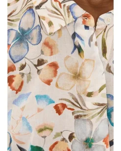 NIC+ZOE Pressed Flowers Cotton Lawn Shirt Women's