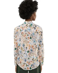 NIC+ZOE Pressed Flowers Cotton Lawn Shirt Women's