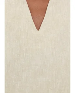 NIC+ZOE Rumba Linen Split Neck Tee Women's