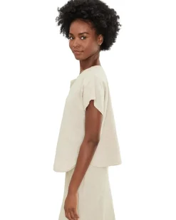 NIC+ZOE Rumba Linen Split Neck Tee Women's