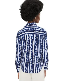 NIC+ZOE Shibori Stripe Top Women's