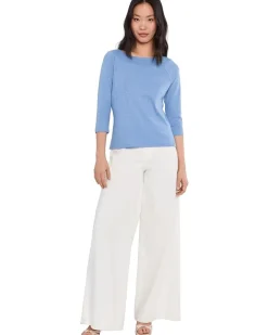 NIC+ZOE 3/4 Sleeve Ballet Boat Tee Women's