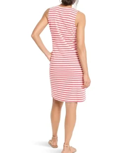 NIC+ZOE Striped Sleeveless V-Neck Dress Women's