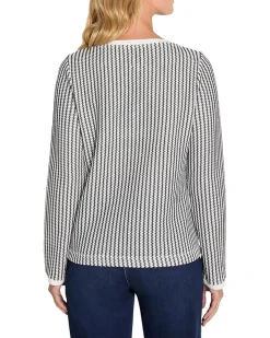 NIC+ZOE Zigzag Knit Top Women's