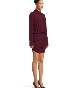 Norma Kamali Boyfriend NK Shirt Shirred Skirt Dress Women's