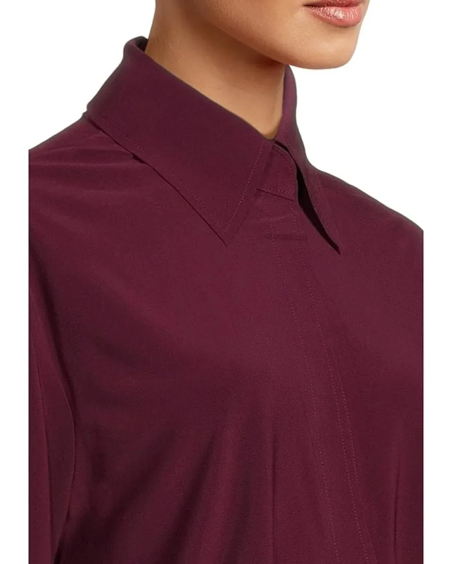 Norma Kamali Boyfriend NK Shirt Shirred Skirt Dress Women's