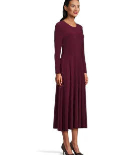 Norma Kamali Long Sleeve Flared Dress Women's
