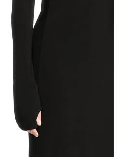 Norma Kamali Long Sleeve Turtleneck Dress To Midcalf Women's