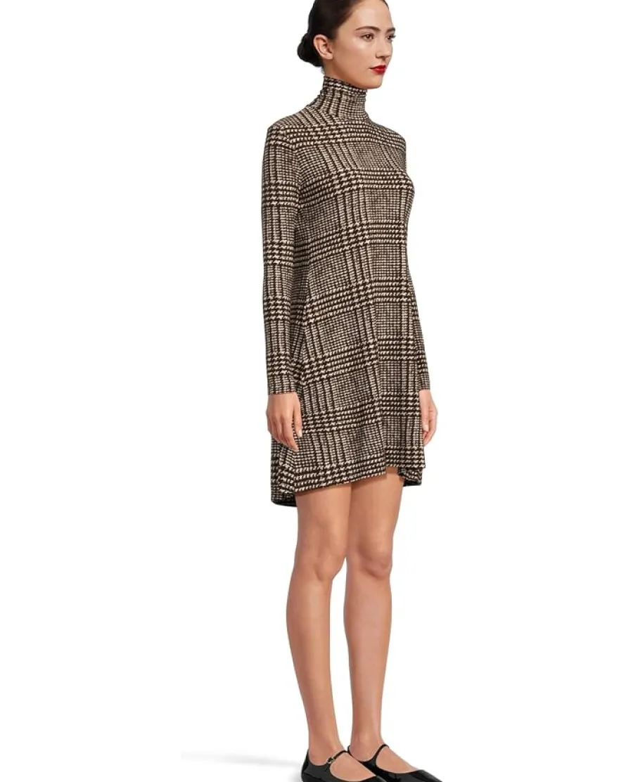 Norma Kamali Long Sleeve Turtle Swing Dress Women's