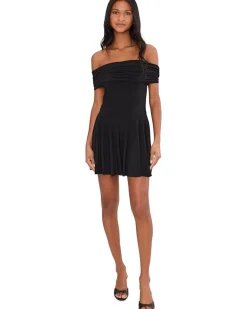 Norma Kamali Sleeveless Cowl Neck Hooded Flared Pickleball Dres Women's