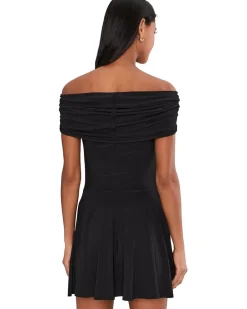 Norma Kamali Sleeveless Cowl Neck Hooded Flared Pickleball Dres Women's