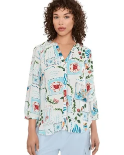 NYDJ Pinutck Blouse Women's