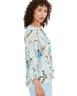 NYDJ Pinutck Blouse Women's