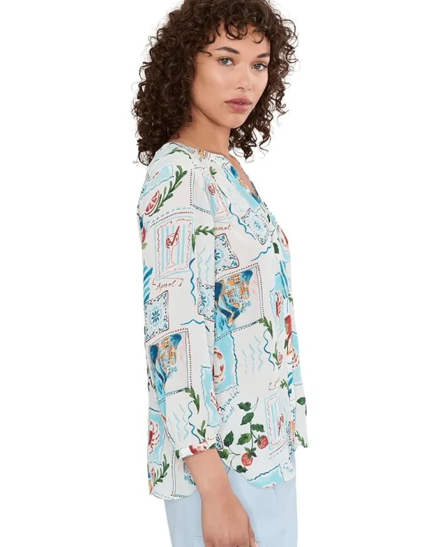 NYDJ Pinutck Blouse Women's