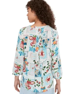 NYDJ Pinutck Blouse Women's