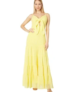 ONE33 Social Tie Front Tiered Dress Women's