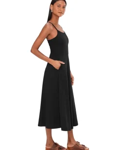 PACT Organic Cotton Fit-and-Flare Midi Dress Women's