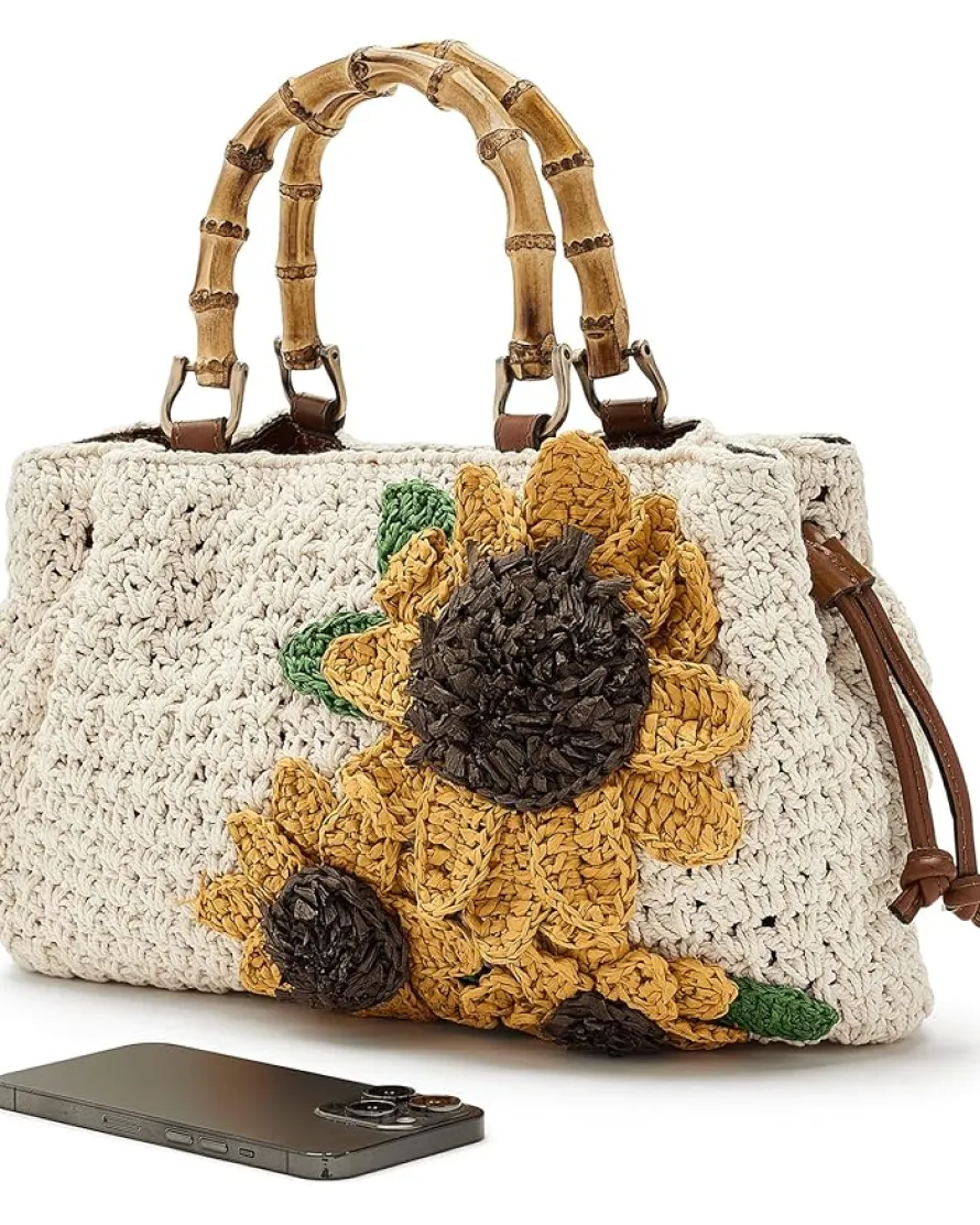 Patricia Nash Clea - Rev Cantinella W Raffia Sunflowers
