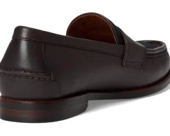 Polo Ralph Lauren Alston Leather & Plaid Wool Penny Loafers Men's
