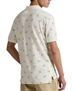 Polo Ralph Lauren Classic Fit Dog-Print Mesh Polo Shirt Men's