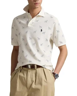 Polo Ralph Lauren Classic Fit Dog-Print Mesh Polo Shirt Men's