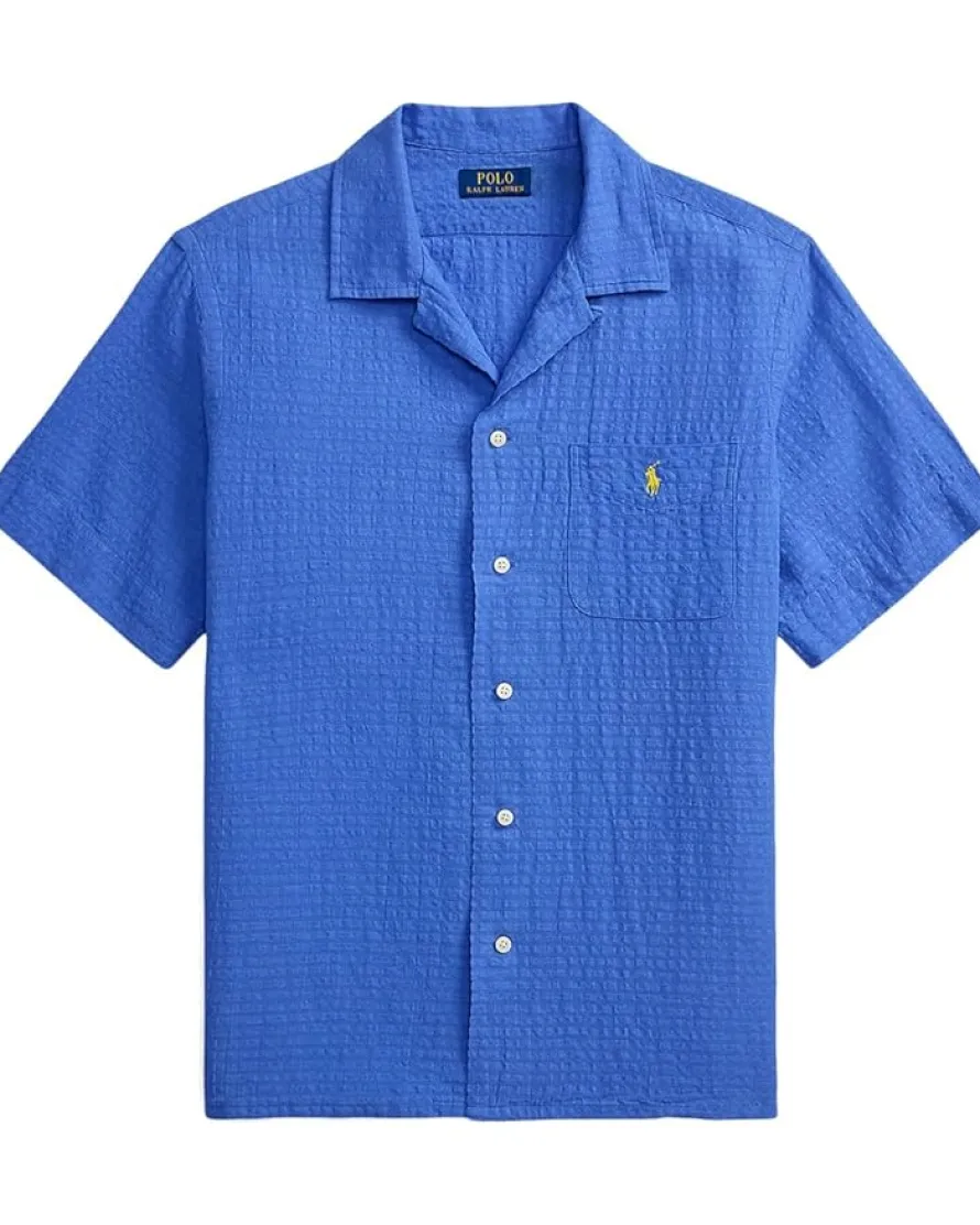 Polo Ralph Lauren Classic Fit Linen-Blend Seersucker Shirt Men's