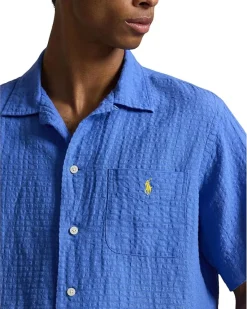 Polo Ralph Lauren Classic Fit Linen-Blend Seersucker Shirt Men's