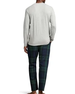 Polo Ralph Lauren Knit Long Sleeve Crew & Woven Pajama Pant Set Men's