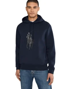 Polo Ralph Lauren Leather-Pony Double-Knit Hoodie Men's